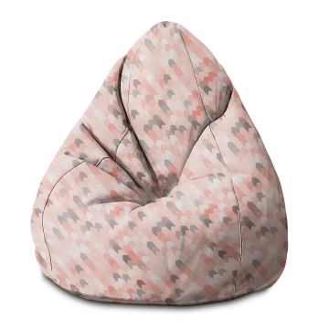 Sedací vak Pearshape Pink Pattern
