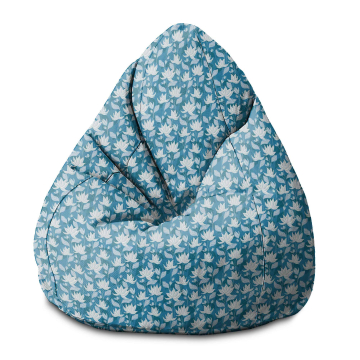 Sedací vak Pearshape Blue Water Lily