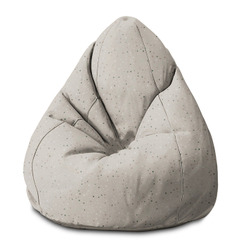 Sedací vak Pearshape Beige Print with Dots