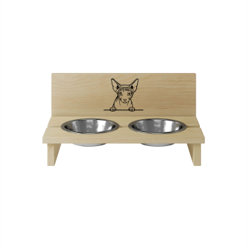 Dřevěný držák na misku pro kočku Don Sphynx