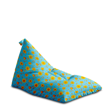 Sedací vak Triangle Blue Paradise