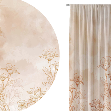 Záclona Boho Beige Flowers