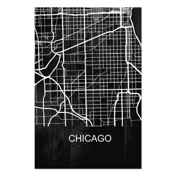 Obrázek na dřevo Chicago