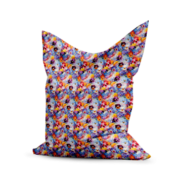 Sedací vak Pillow Colorful Flowers Pattern