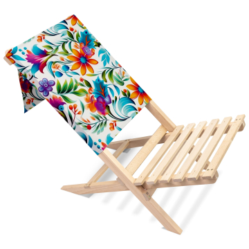 Skládací plážové křeslo Colorful Floral Pattern