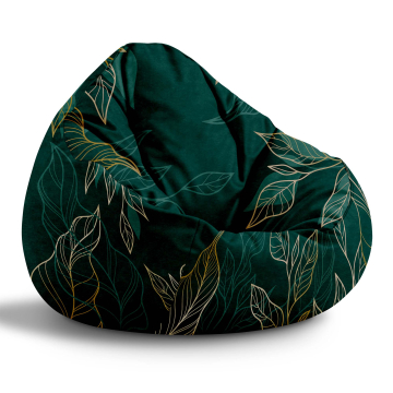 Sedací vak Paradise Deep Green Floral