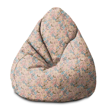 Sedací vak Pearshape Morning Flowers