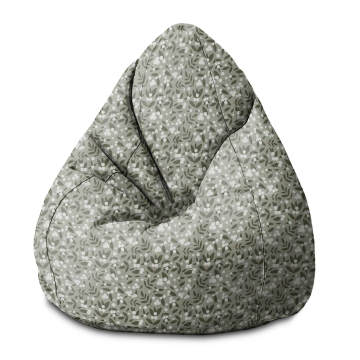 Sedací vak Pearshape White Berries on Olive