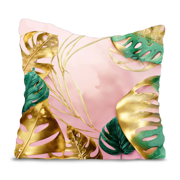 Polštář Gold Monstera