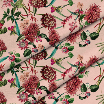 Látka Dark Jungle Pink