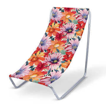 Kovové lehátko Floral Pattern