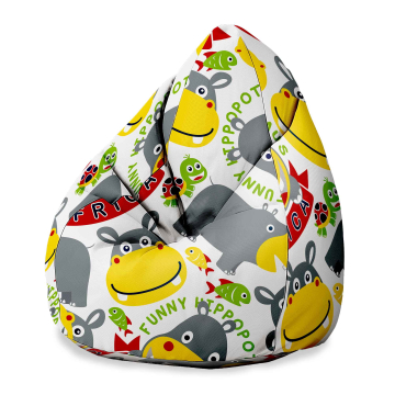 Sedací vak Pearshape Happy Hippotamus