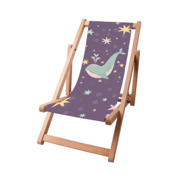 Dřevěné plážové lehátko Happy Wave