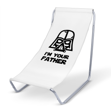 Kovové lehátko I'm your Father White