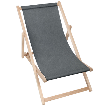 Dřevěné plážové lehátko Iimitace džínu Iron Slate