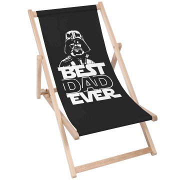 Dřevěné plážové lehátko Best Dad Ever SW