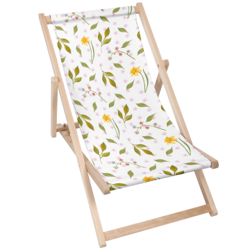 Dřevěné plážové lehátko Spring Pattern