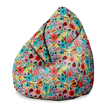 Sedací vak Pearshape Spring Flowers