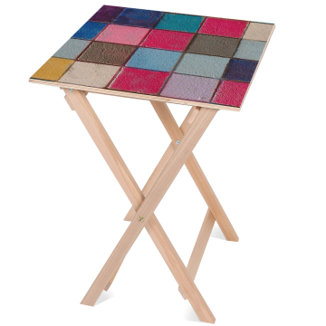 Dřevěný stolek Colored Check